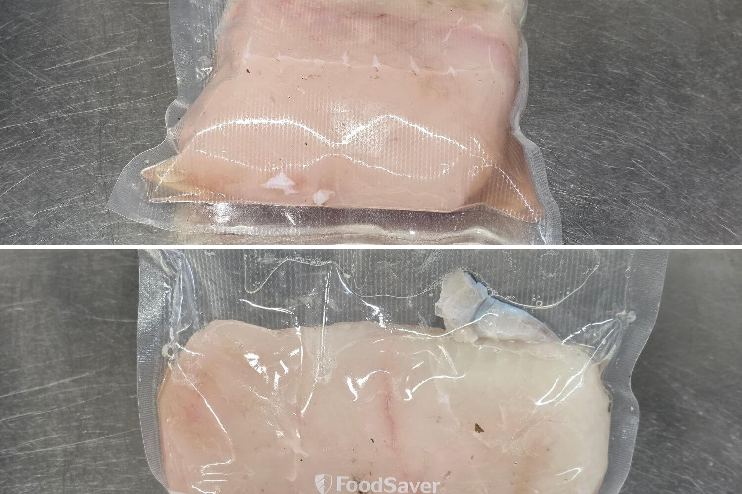 Home-packed wild Alaska fish portions vacuum sealed for storage and transportation.